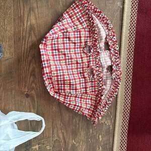 Longaberger Cherry Picnic Plaid Fabric Basket Liner